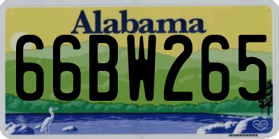 AL license plate 66BW265