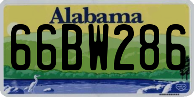 AL license plate 66BW286
