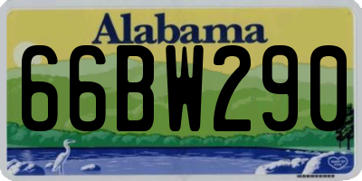 AL license plate 66BW290