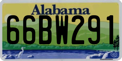 AL license plate 66BW291