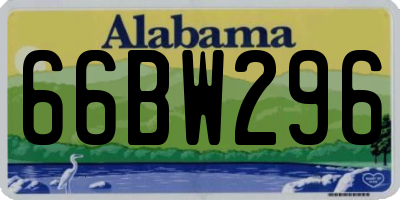AL license plate 66BW296
