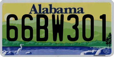 AL license plate 66BW301