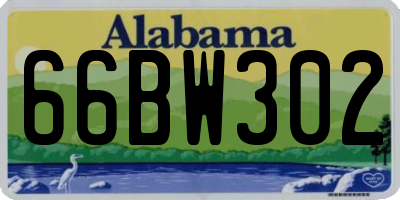 AL license plate 66BW302