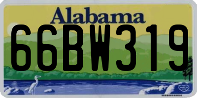 AL license plate 66BW319