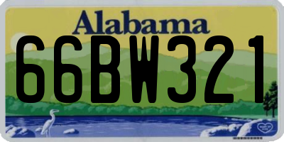 AL license plate 66BW321