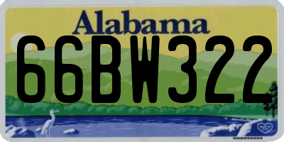 AL license plate 66BW322
