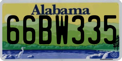 AL license plate 66BW335
