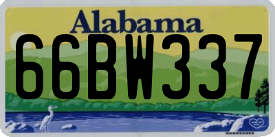 AL license plate 66BW337
