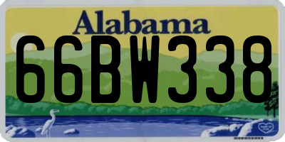 AL license plate 66BW338