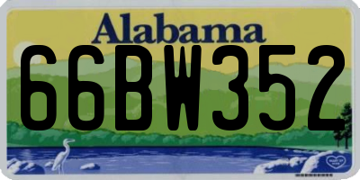 AL license plate 66BW352