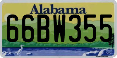 AL license plate 66BW355