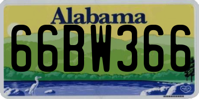 AL license plate 66BW366
