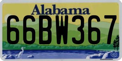 AL license plate 66BW367