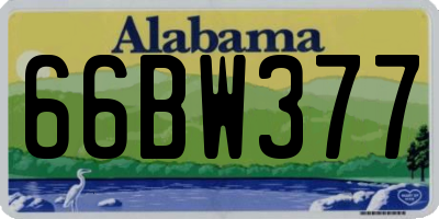 AL license plate 66BW377