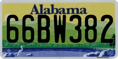 AL license plate 66BW382