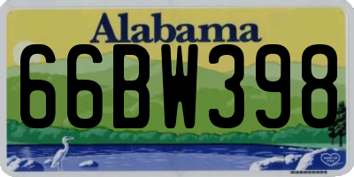 AL license plate 66BW398