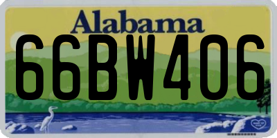 AL license plate 66BW406