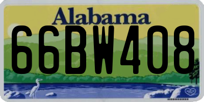 AL license plate 66BW408