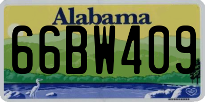 AL license plate 66BW409
