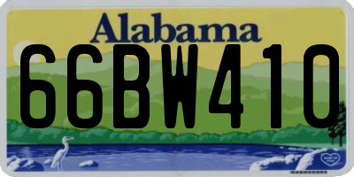 AL license plate 66BW410