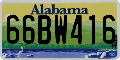 AL license plate 66BW416