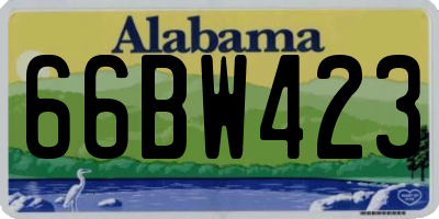 AL license plate 66BW423