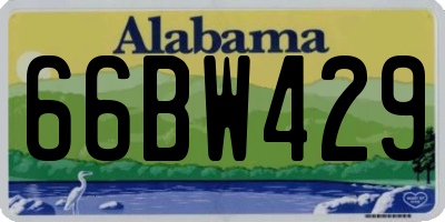 AL license plate 66BW429