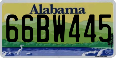 AL license plate 66BW445