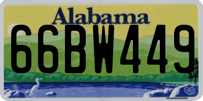 AL license plate 66BW449
