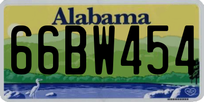 AL license plate 66BW454
