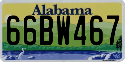 AL license plate 66BW467