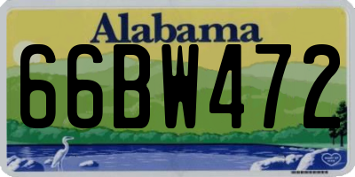 AL license plate 66BW472