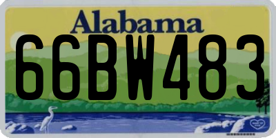 AL license plate 66BW483