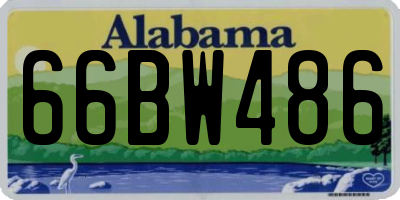 AL license plate 66BW486