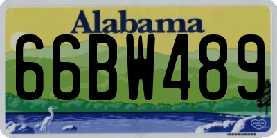 AL license plate 66BW489