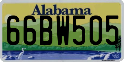 AL license plate 66BW505
