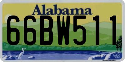 AL license plate 66BW511