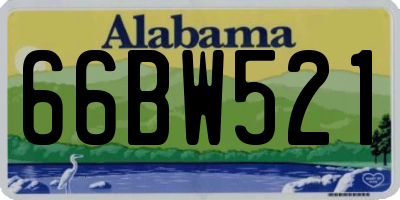 AL license plate 66BW521