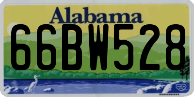 AL license plate 66BW528