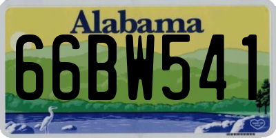 AL license plate 66BW541