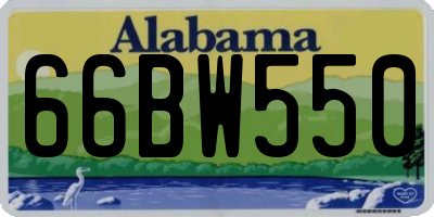 AL license plate 66BW550