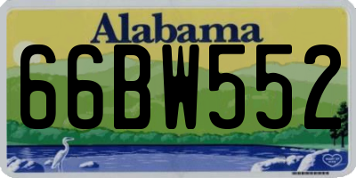 AL license plate 66BW552