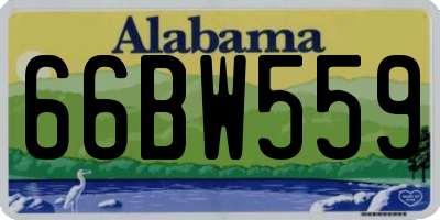 AL license plate 66BW559