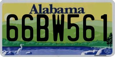 AL license plate 66BW561