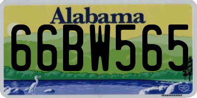 AL license plate 66BW565