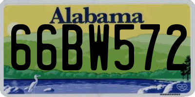 AL license plate 66BW572
