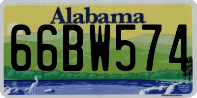 AL license plate 66BW574