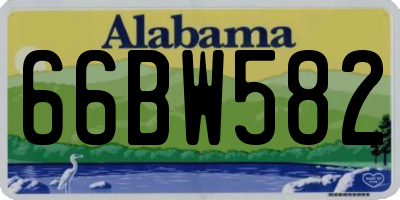 AL license plate 66BW582