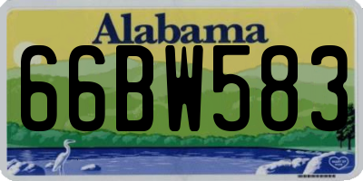 AL license plate 66BW583