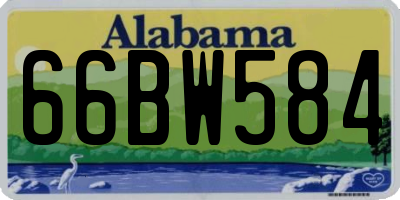 AL license plate 66BW584